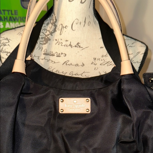 EUC Kate Spade Black nylon Tote Bag /diaper bag - Picture 2 of 8